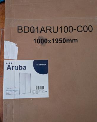 Porta doccia 100cm apertura scorrevole vetro