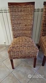 Sedie intrecciate banano