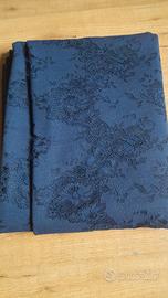 tessuto pizzo in poliestere  blu