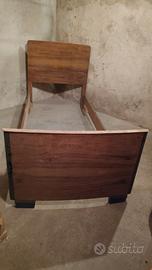 Letto singolo vintage anni '50 in legno