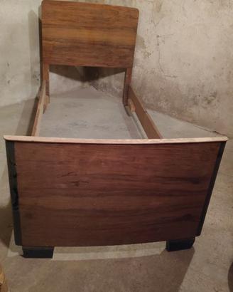 Letto singolo vintage anni '50 in legno