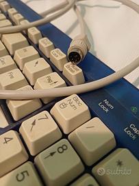 Tastiera per PC [italiana - 108 tasti - bianca/blu
