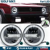 FARI Full LED Per VW GOLF MK1 Angel Eyes OMOLOGATI