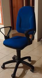 Sedia da ufficio ergonomica blu - €20