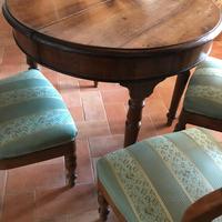 Tavolo d’antiquariato e 4 sedie RESTAURATI
