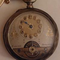 Orologio argento da taschino HEBDOMAS 8 giorni