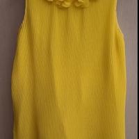 vestito da bambina in georgette giallo 