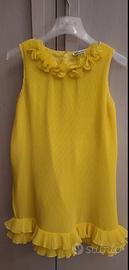 vestito da bambina in georgette giallo 