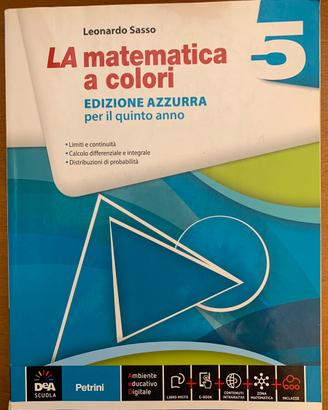 la Matematica a colori 5 codice ISBN 9788849420180