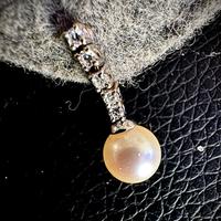 Damiani Orecchini Oro Bianco Perle e 10 Diamanti