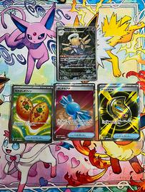 Set 4 carte Pokémon AR / Full Art originali jpn