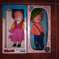 Bambole vintage Heidi e Peter della Fabianplastica