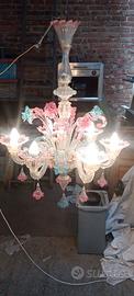 Lampadario vetro murano