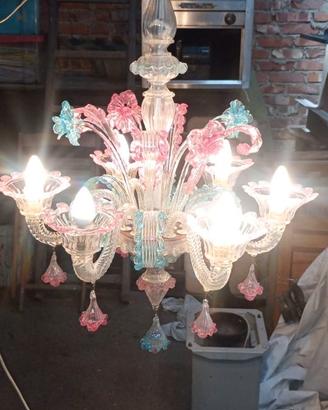 Lampadario vetro murano