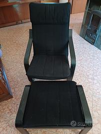 Sedia Poang Ikea con Poggia piedi