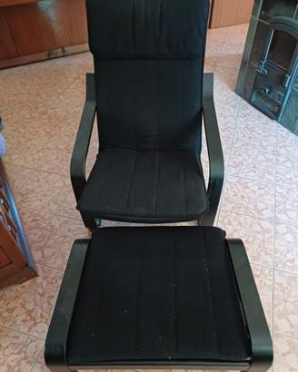 Sedia Poang Ikea con Poggia piedi