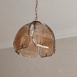 lampadario con 2 lampade da comodino