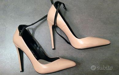 scarpe tacco vernice cipria n.37 marca castamere