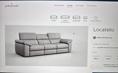 Divano Locatello 4 posti Poltronesofà nuovo