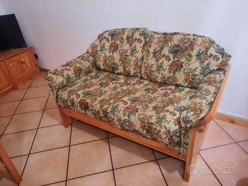 Divano 2 posti in pino massello