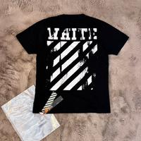 Black diagonal WHITE tee - Off-White