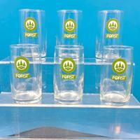 set 6 bicchieri pubblicitari birra Forst - 11.5 cm