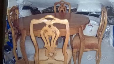 Tavolo + 4 sedie da salone classico