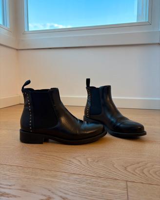 Stivaletti Chelsea FRAU in Pelle Nera tg 38