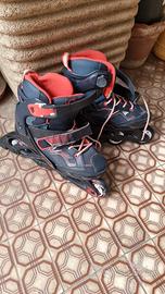 Pattini 4 ruote in linea bambino taglia 35-38