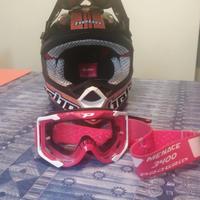 Casco da cross +mascherina