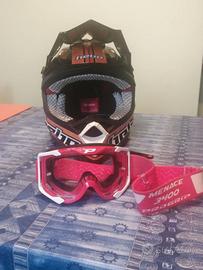 Casco da cross +mascherina