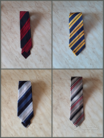 4 Cravatte colori vari trame varie anni 70