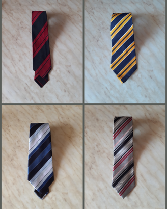 4 Cravatte colori vari trame varie anni 70