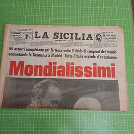 La Sicilia 12 Luglio 1982 Mondialissimi