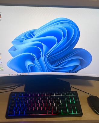 Monitor AOC Gaming curvo e accessori Mars Gaming