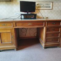 Scrivania Ministeriale d'epoca inizio 900 noce