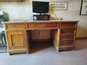 Scrivania Ministeriale d'epoca inizio 900 noce