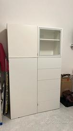 Mobile IKEA BESTÅ 120x40x192 cm bianco con vetrina