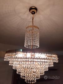 Lampadario da sala, con cristalli