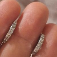 Orecchini a cerchio in Argento 925 con zirconi