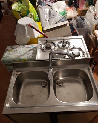 lavandino a 2 vasche inox franke