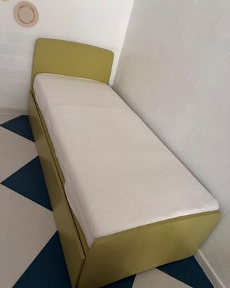 Letto a doghe con secondo estraibile + materassi