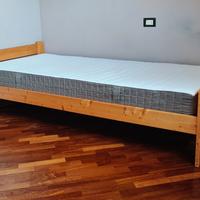 Coppia letti singoli IKEA 90x200 + materasso/reti