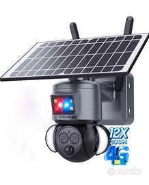 12X Zoom 4G Telecamera con SIM, 360° 3K