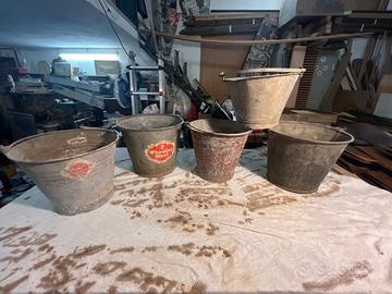 Secchi vintage originali anni 50