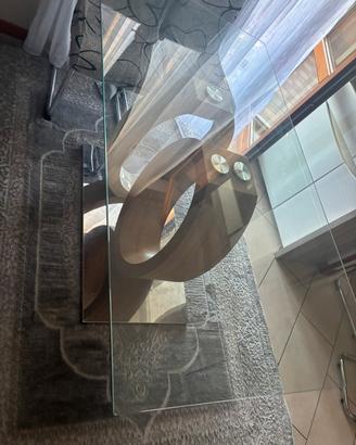 Set Tavolo di design in vetro + 6 Sedie moderne