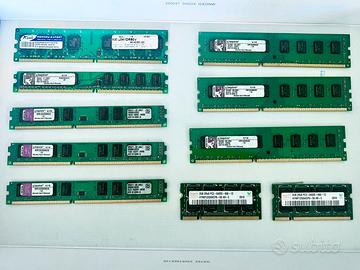 Memorie RAM per computer 10pz.