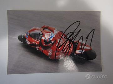 Autografo C. Stoner su foto cm 19x13
