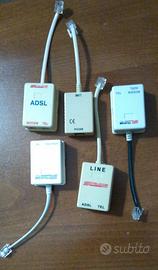 Filtro ADSL n. 5 pezzi di cui uno tripolare
