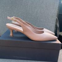 Scarpe tacco basso, color carne